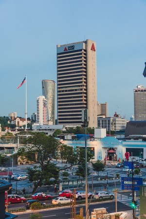 Kuala Lumpur Skyline with Agro Bank Building and Central Market