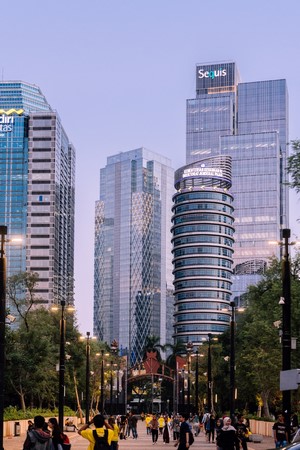 Modern skyscrapers in Jakarta, Indonesia