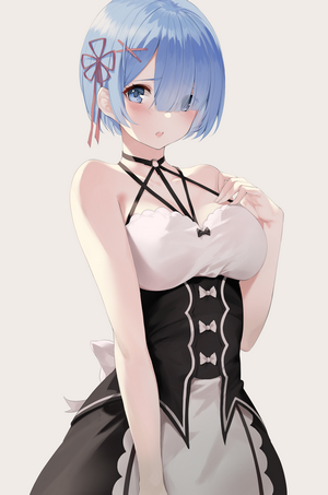 Rem from Re:Zero in Maid Outfit