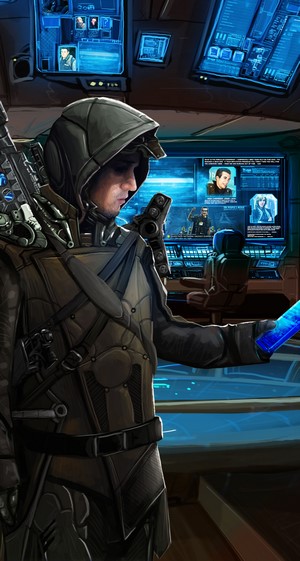 Commander with Hologram in Elite: Dangerous