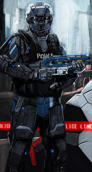 Police Commander with weapon from Elite: Dangerous