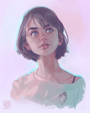 Portrait of a young woman with bob hairstyle by Lauren Walsh