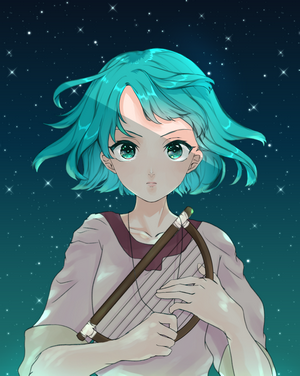 Erin from Kemono no Souja Erin with a Lyre