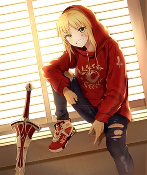 Mordred from Fate/Apocrypha with Sword