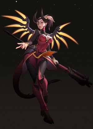 Mercy from Overwatch as a demon