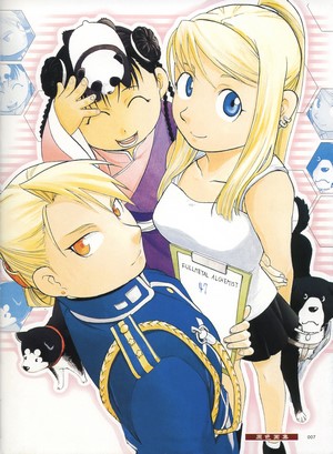 Fullmetal Alchemist characters with dogs