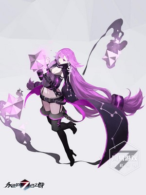 Anime girl with purple hair from Forever 7th Capital