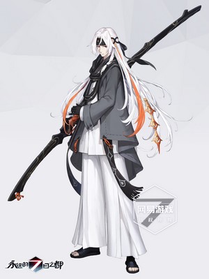 Anime boy with white hair from Forever 7th Capital
