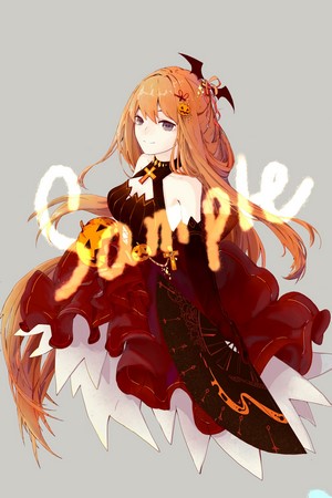 Anime girl in Halloween costume