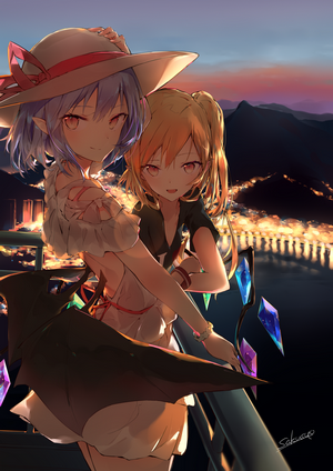 Remilia Scarlet and Flandre Scarlet from Touhou