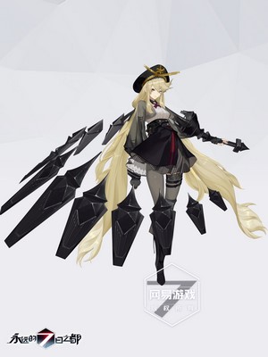 Anime girl with blonde hair and black outfit from Forever 7th Capital
