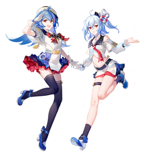 Two anime girls in sailor outfits