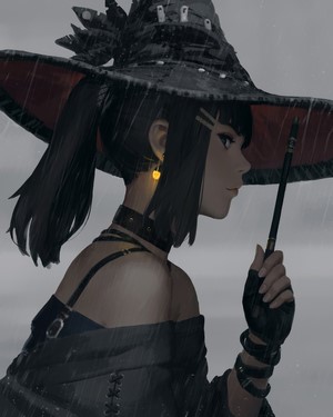 GUWEIZ Fantasy Girl in Witch Hat