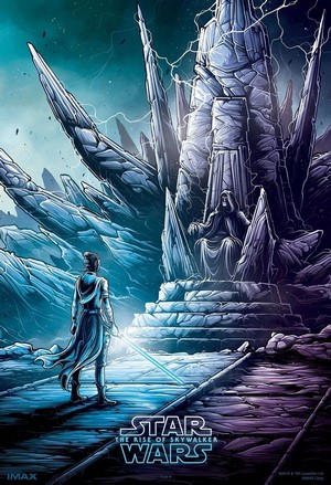 Rey and Emperor Palpatine from Star Wars: The Rise of Skywalker movie poster