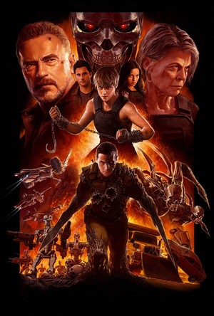 Terminator Dark Fate Intense Character Collage
