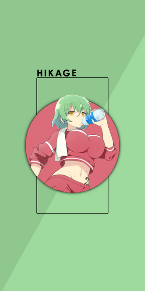 Hikage from Senran Kagura drinking from a bottle