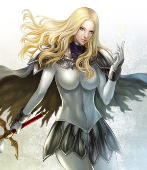 Teresa from Claymore, female warrior with blond hair