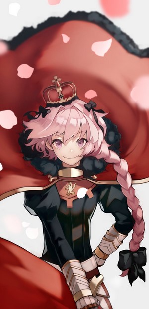 Astolfo from Fate/Apocrypha with pink hair and crown