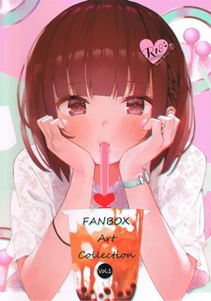 Anime girl drinking bubble tea with R18 tag