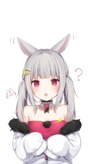 Anime girl with bunny ears and pink outfit
