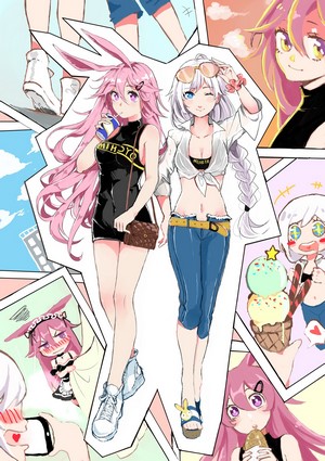 Yae Sakura and companion in summer outfits