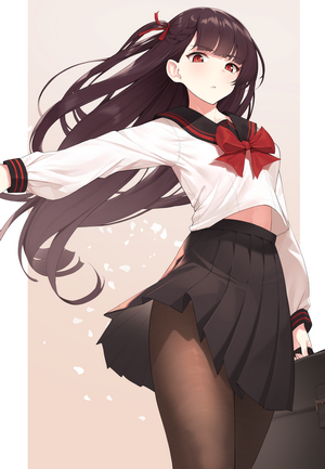 WA2000 School Uniform Portrait Digital Art