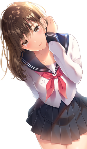 Noda Shuha School Uniform Portrait Artwork