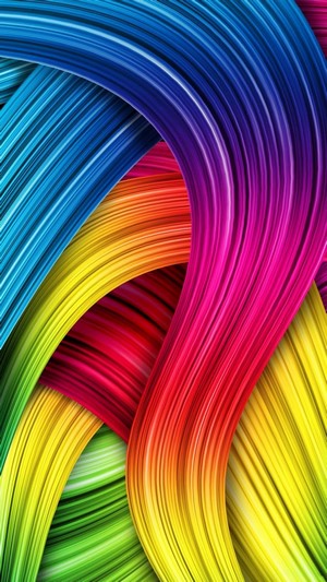 Abstract colorful swirling ribbons