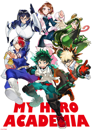 My Hero Academia characters artwork by mika pikazo