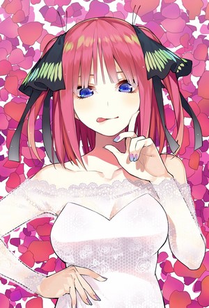 Nakano Nino from The Quintessential Quintuplets in a wedding dress