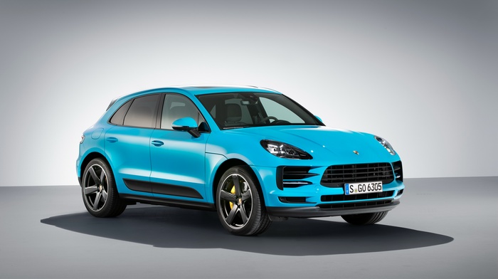 Blue Porsche Macan S 4K