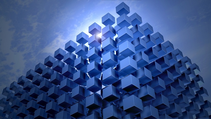 Blue Cubes 4K