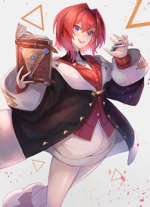 Ange Katrina from Nijisanji holding a book