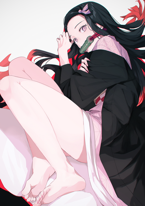 Kamado Nezuko Portrait Digital Art