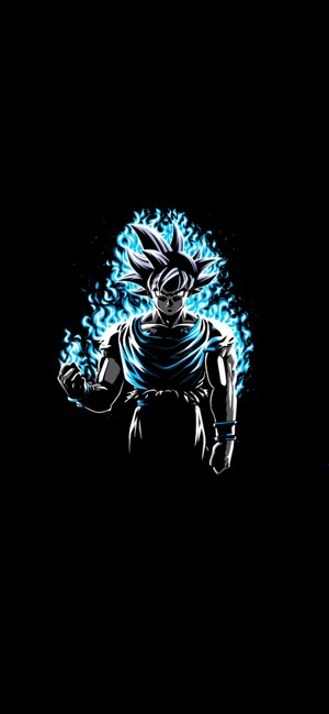 Goku from Dragon Ball with blue aura