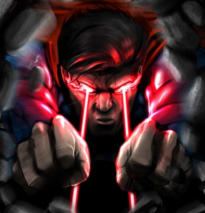 Superman using heat vision