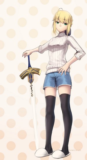 Arturia Pendragon from Fate/Stay Night with Excalibur