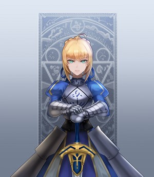 Saber Arturia Pendragon from Fate Series with Excalibur