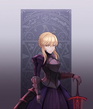Saber Alter from Fate/Stay Night with Excalibur
