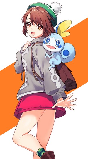 Gloria and Sobble from Pokémon