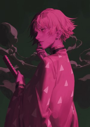 Zenitsu Agatsuma from Demon Slayer holding a katana
