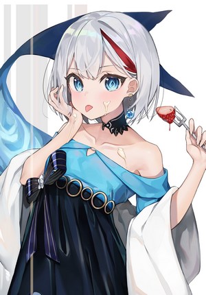 Admiral Graf Spee from Azur Lane eating strawberries