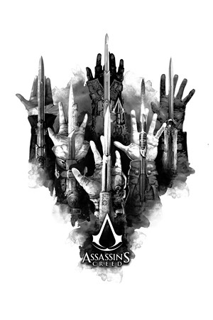 Assassin's Creed artwork with hands and blades