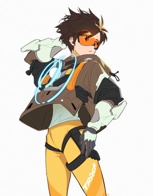 Tracer from Overwatch digital art