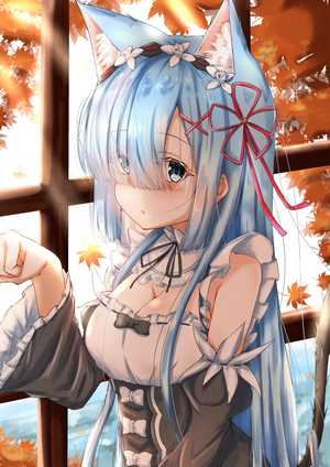 Rem from Re:Zero with cat ears