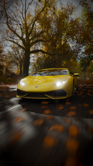 Yellow Lamborghini Huracan LP610-4 in Forza Horizon 4