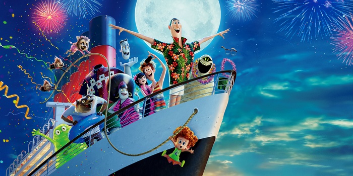 Hotel Transylvania 3: Summer Vacation characters on a cruise ship