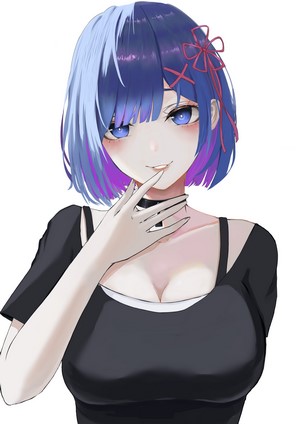 Rem from Re:Zero with Multicolored Hair