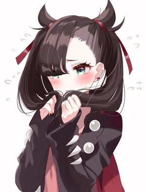 Marnie from Pokémon, anime girl with twintails