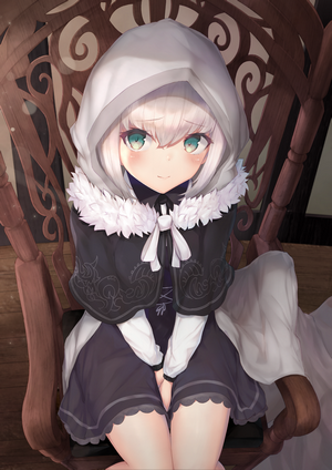 Gray from Lord El-Melloi II Case Files sitting in a chair